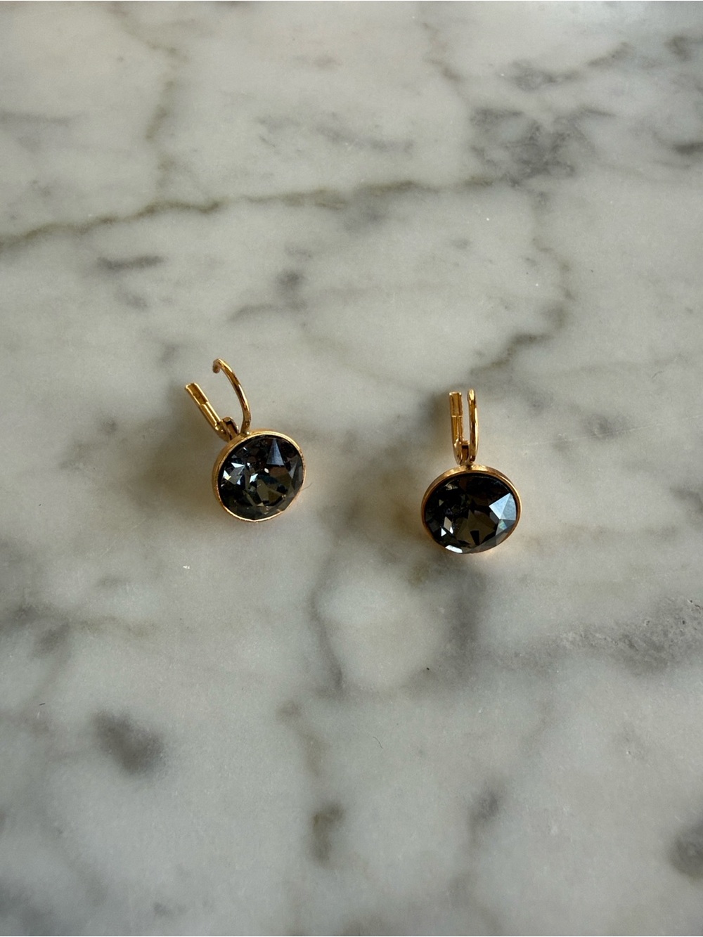24K Gold Swarovski Crystal Earrings